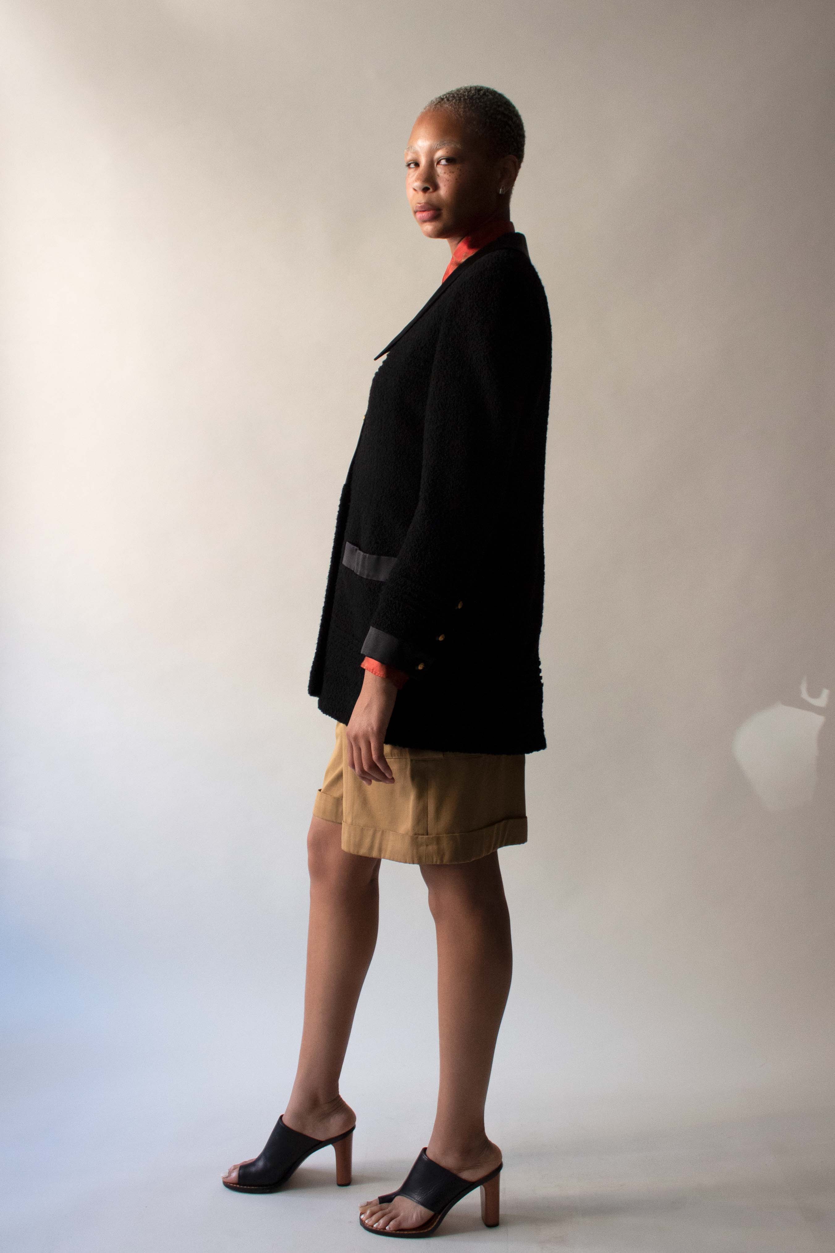 Chanel Black Wool Boucle Jacket