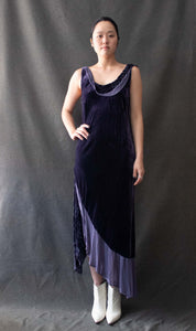 Ghost Purple Silk Velvet Gown