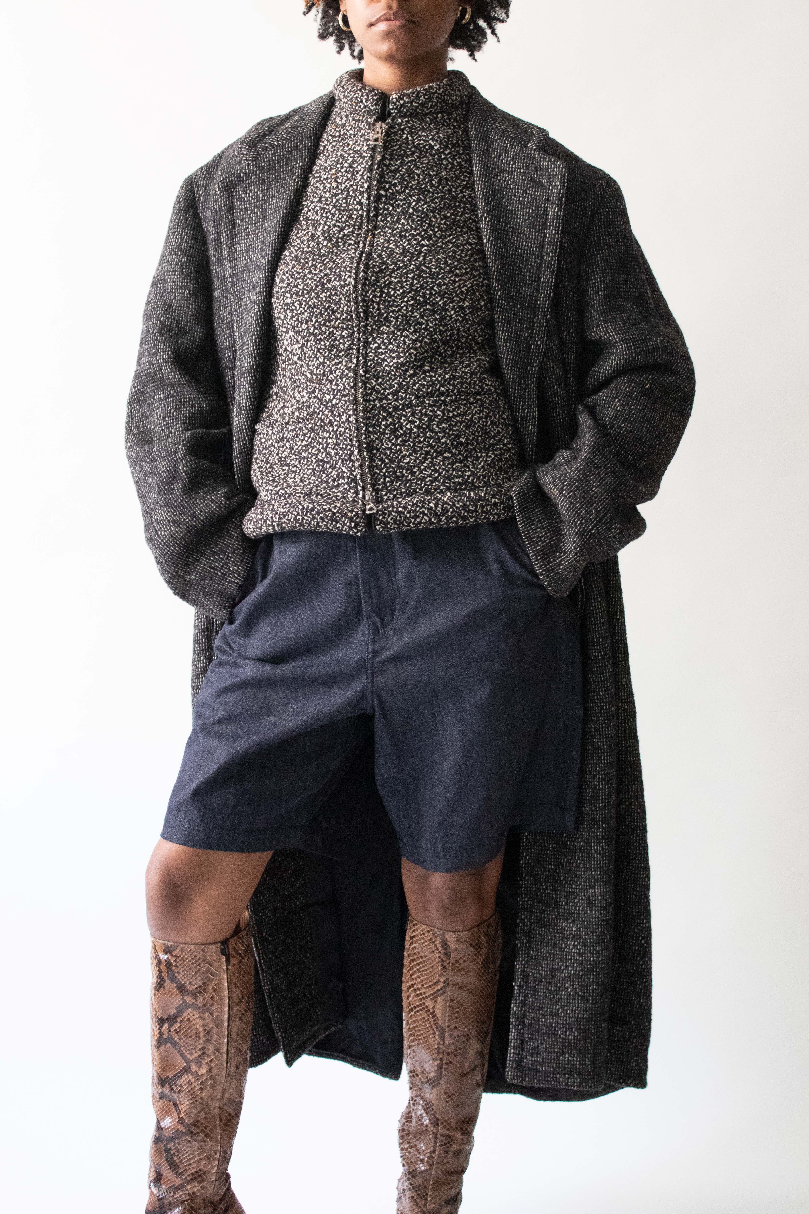 Comme Des Garcons Indigo Cotton Denim Shorts