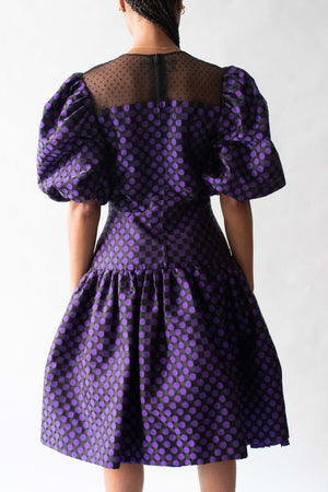 Nina Ricci Puple Polka Dot Dress