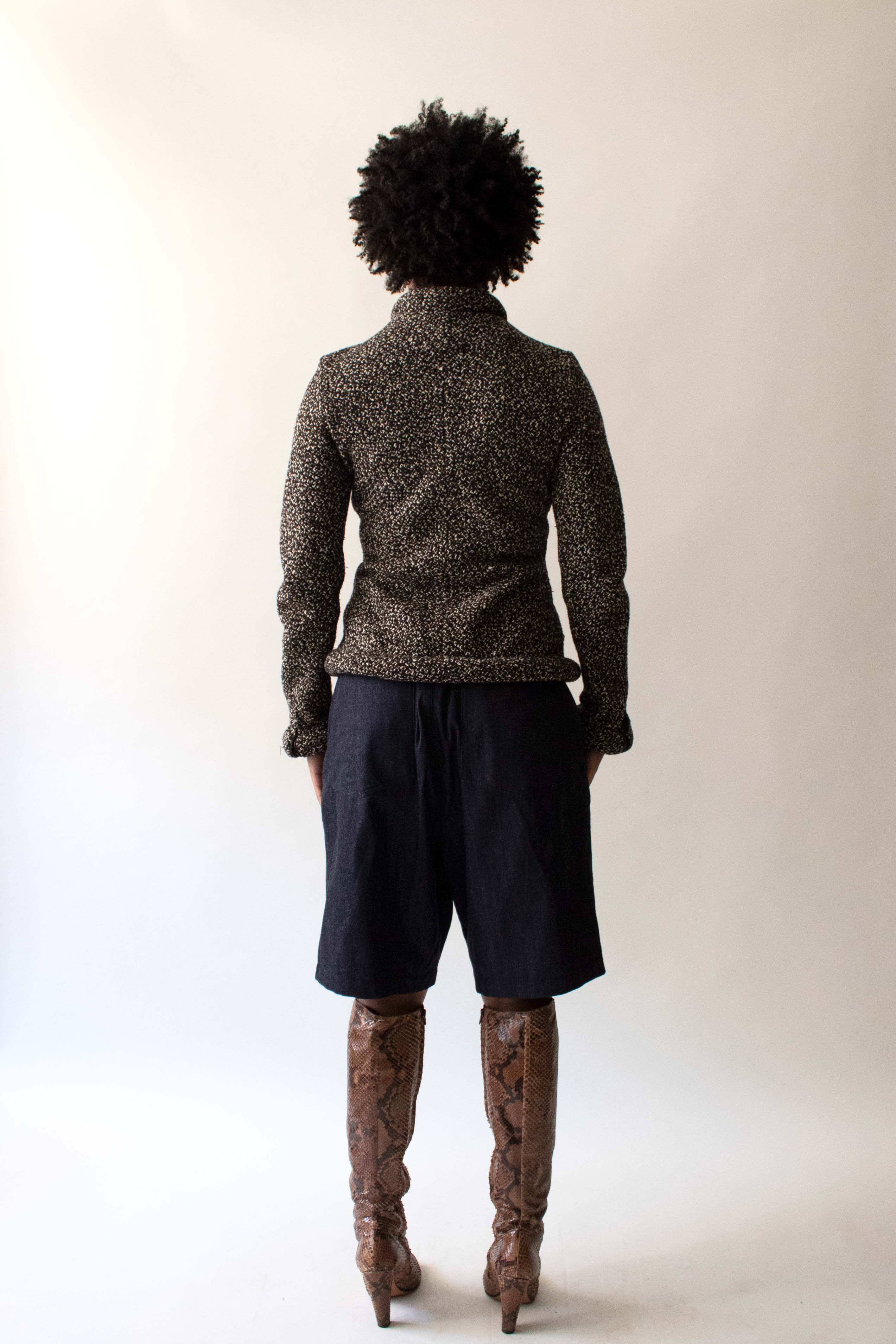 Comme Des Garcons Indigo Cotton Denim Shorts