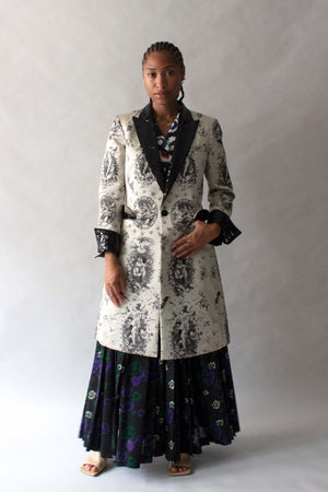 Jean Paul Gaultier Sequin Lapel Brocade Blazer