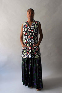Chanel Multicolor Linen Monogram Tunic Dress