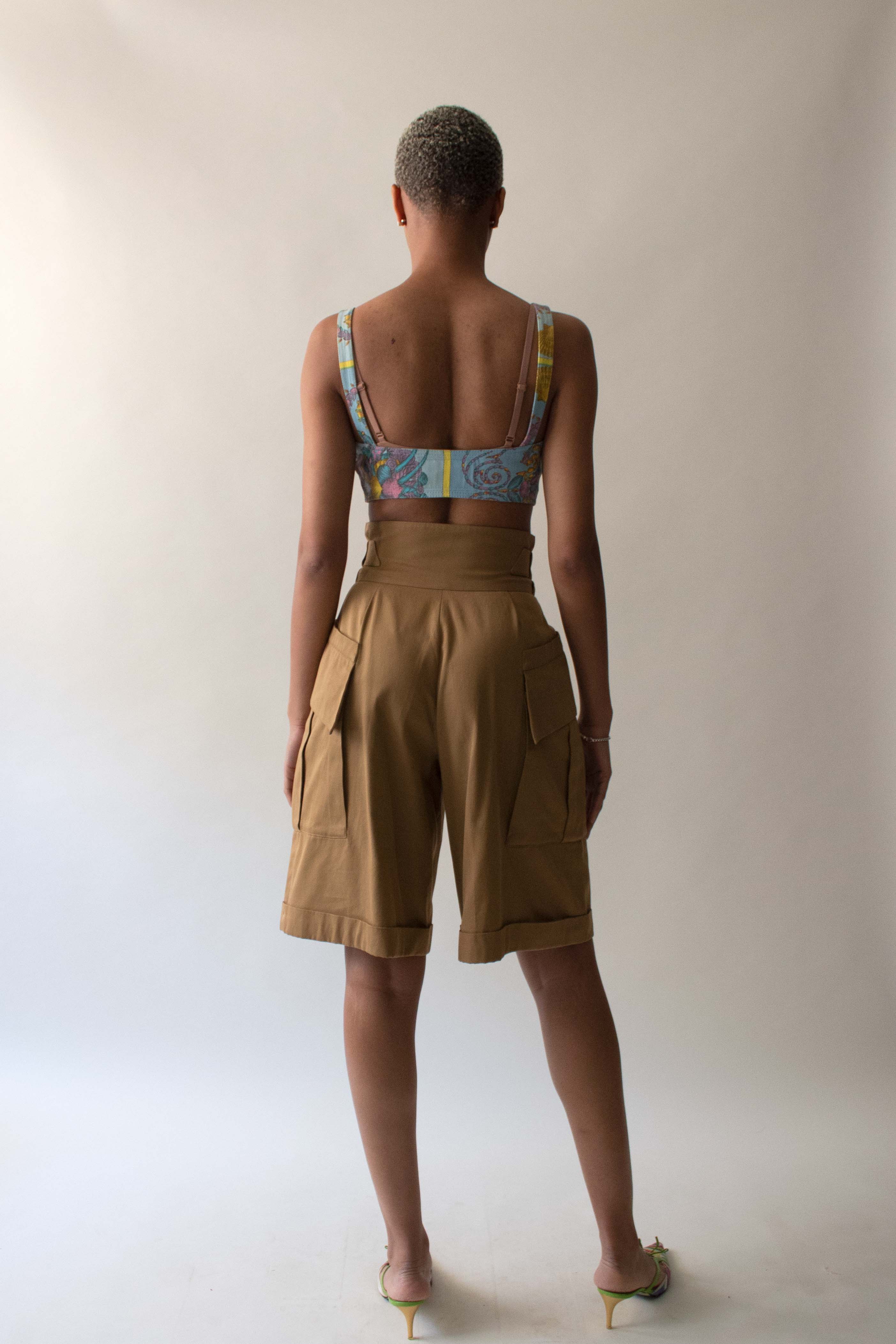 Claude Montana Brown Cotton Short