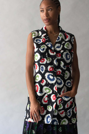 Chanel Multicolor Linen Monogram Tunic Dress