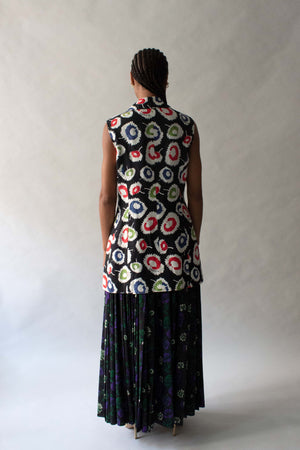 Chanel Multicolor Linen Monogram Tunic Dress