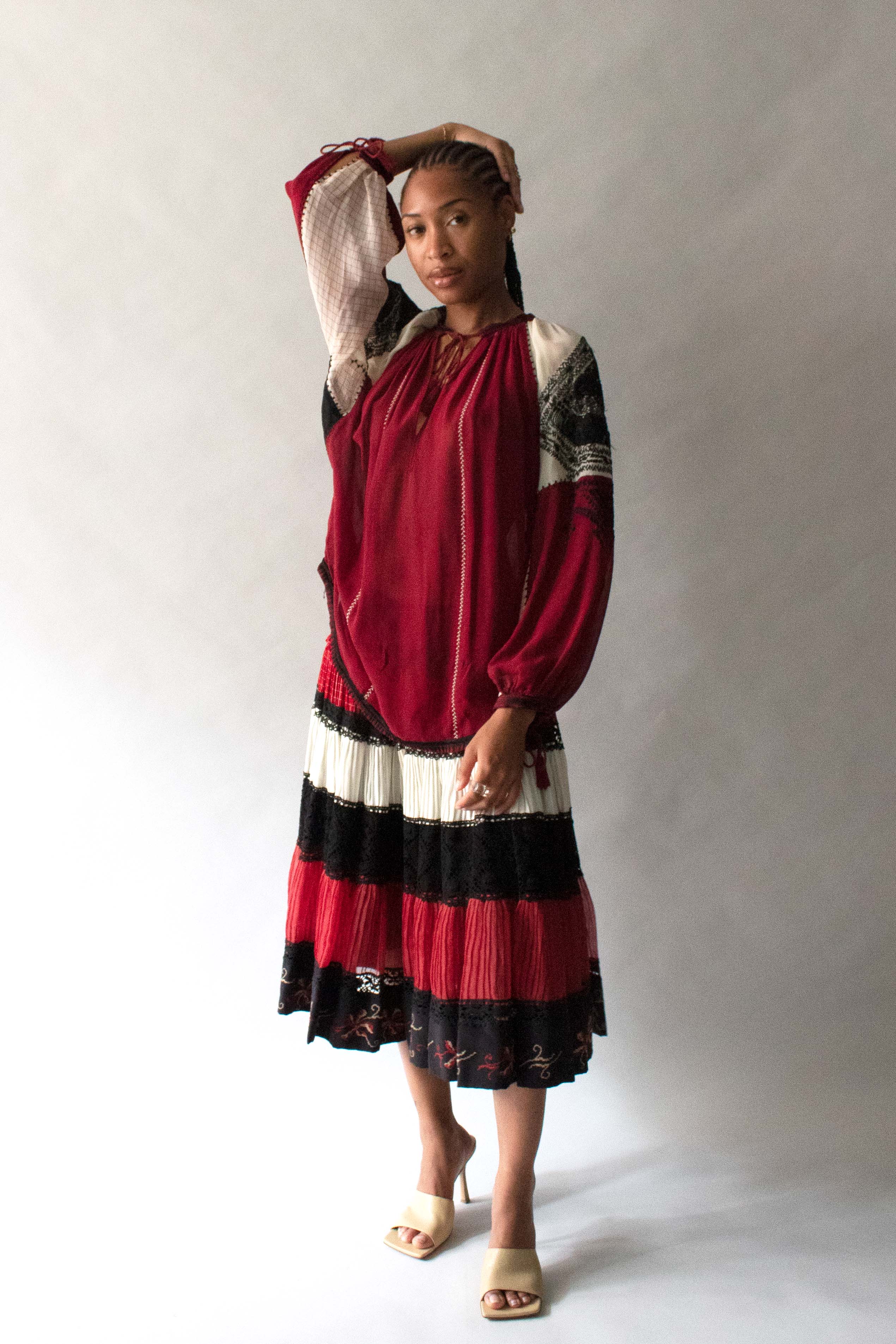 Jean Paul Gaultier Multicolor Folk Blouse
