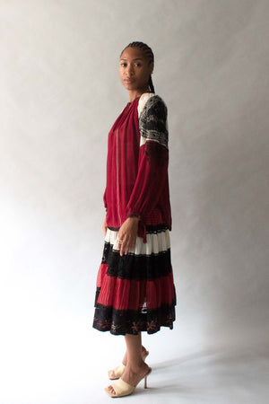 Jean Paul Gaultier Multicolor Folk Blouse