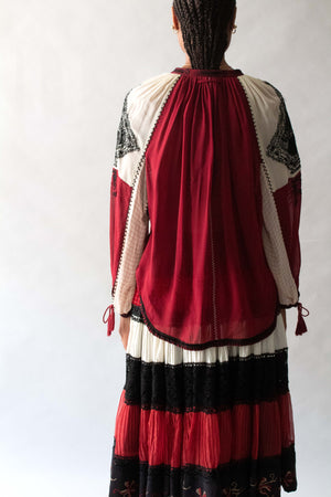 Jean Paul Gaultier Multicolor Folk Blouse