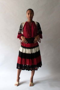 Jean Paul Gaultier Multicolor Tierred Folk Skirt