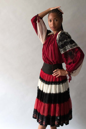 Jean Paul Gaultier Multicolor Tierred Folk Skirt