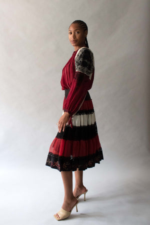 Jean Paul Gaultier Multicolor Tierred Folk Skirt
