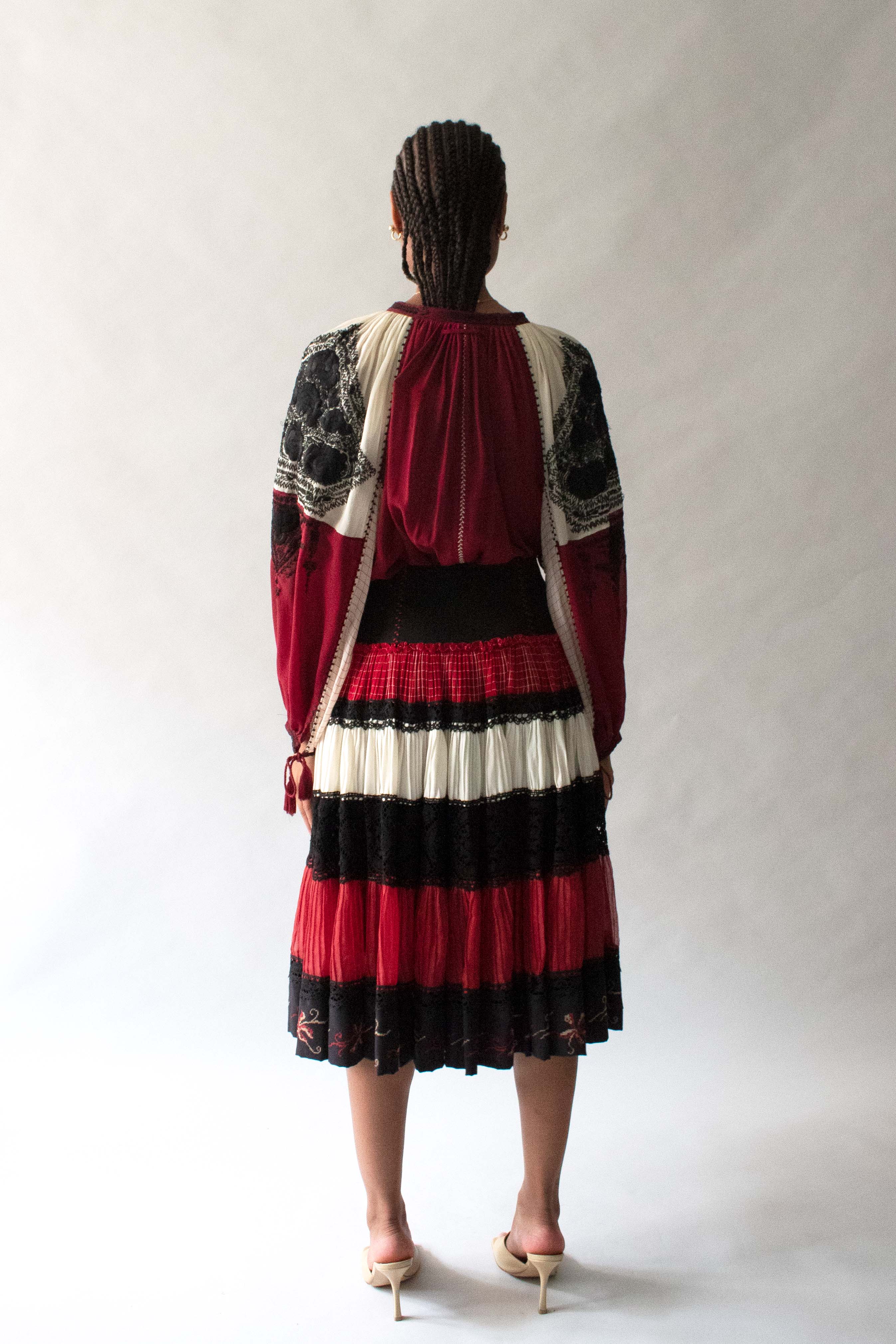 Jean Paul Gaultier Multicolor Tierred Folk Skirt