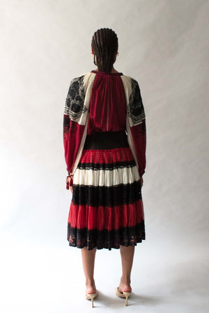 Jean Paul Gaultier Multicolor Tierred Folk Skirt