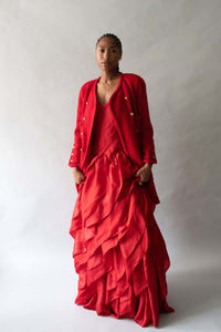 Chanel Red Wool Jacket