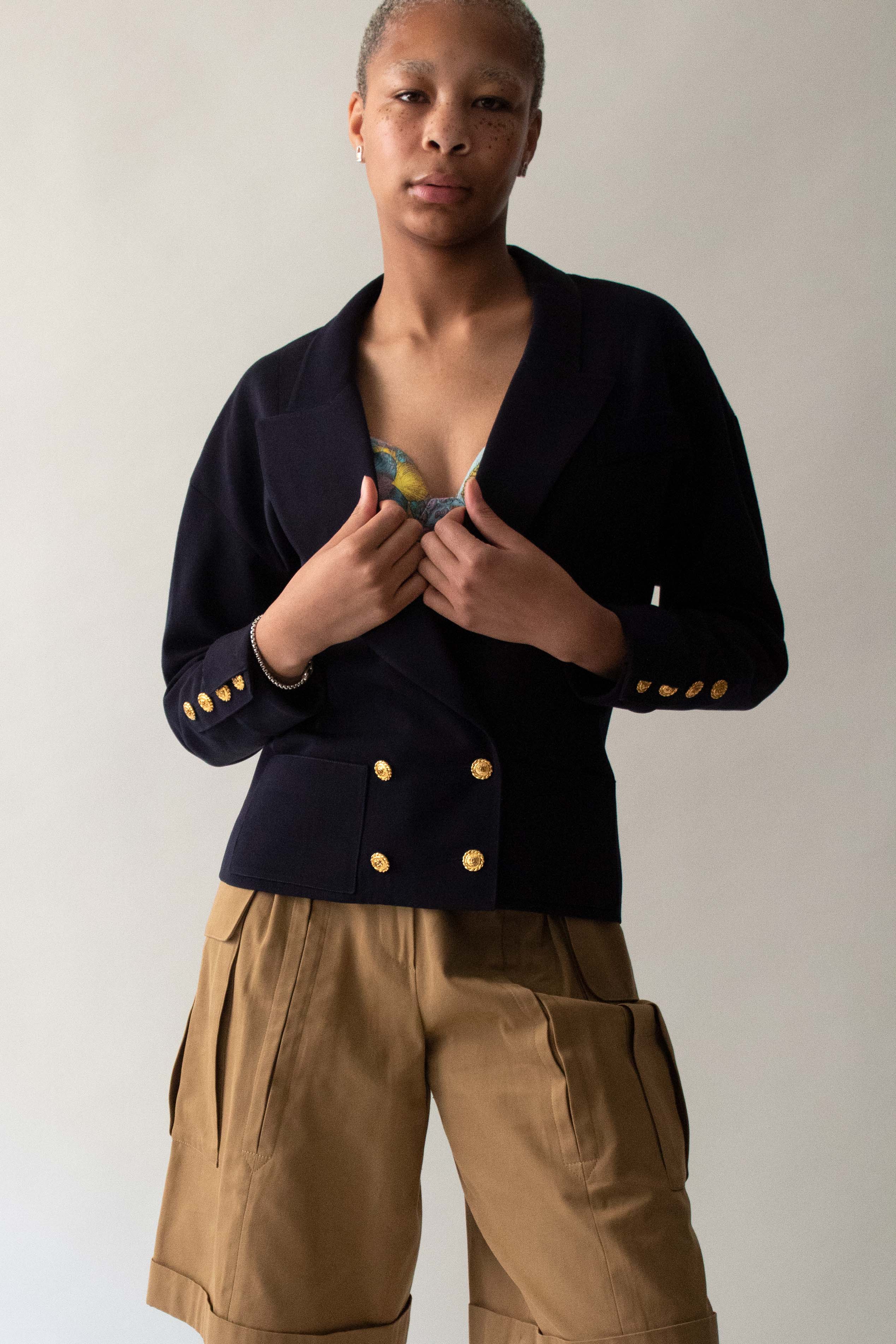 Chanel Navy Wool Blazer