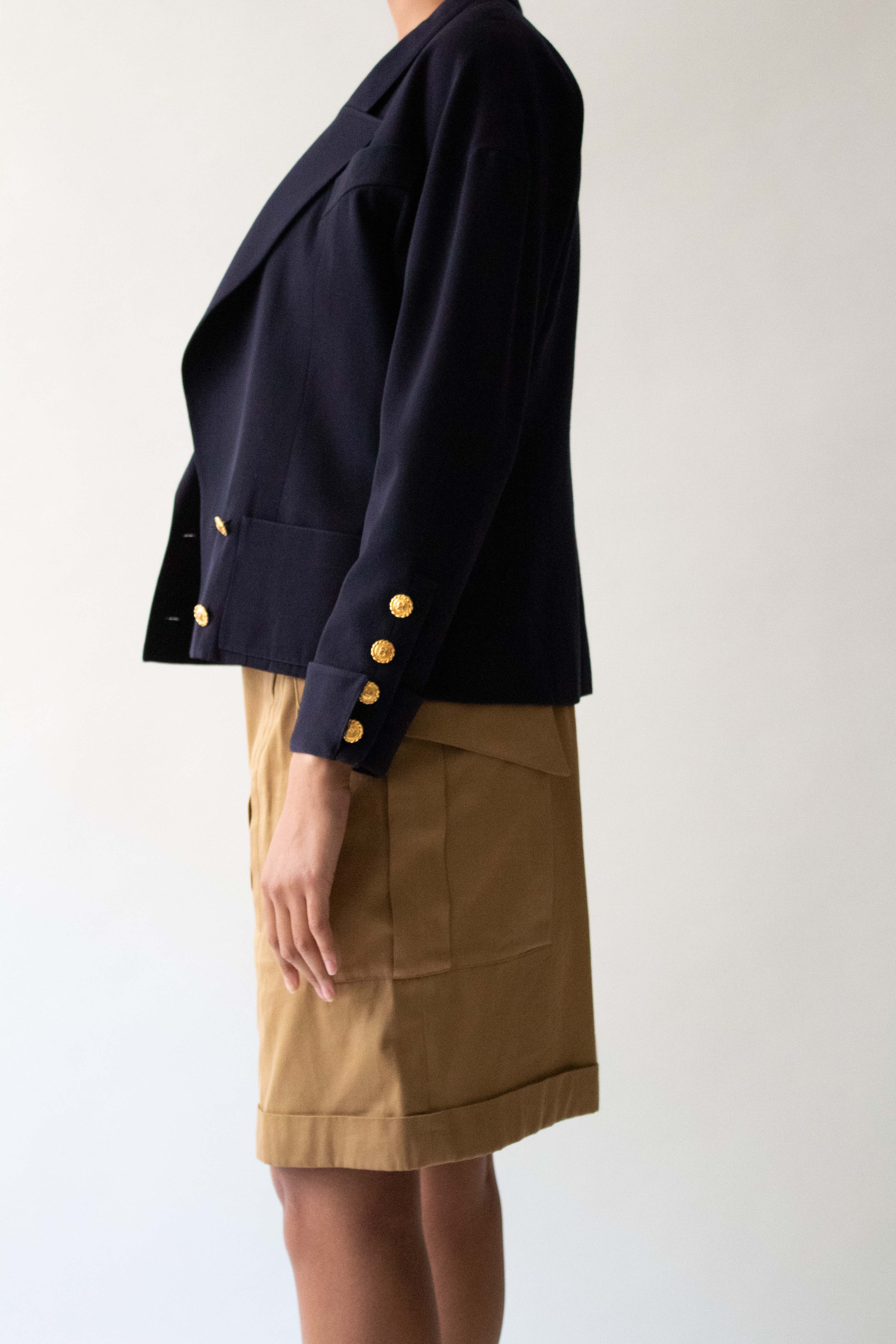 Chanel Navy Wool Blazer