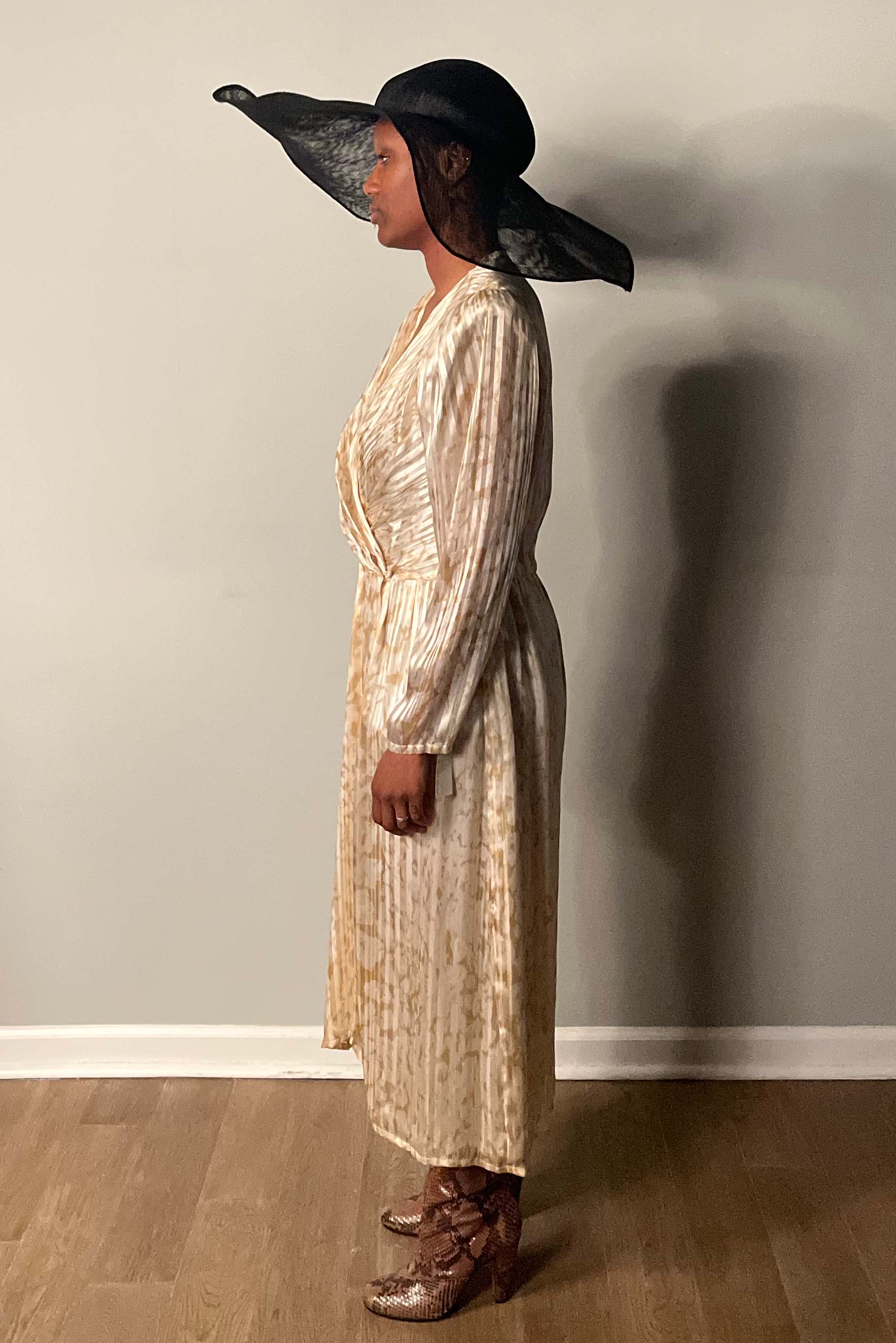ivory satin wrap dress Ivory Satin Embrace Maxi Dress