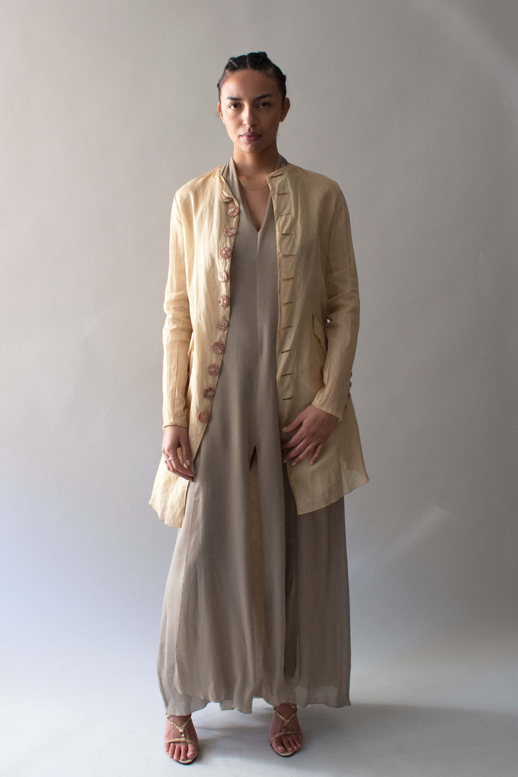 Jean Paul Gaultier 1994 Beige Organza Jacket