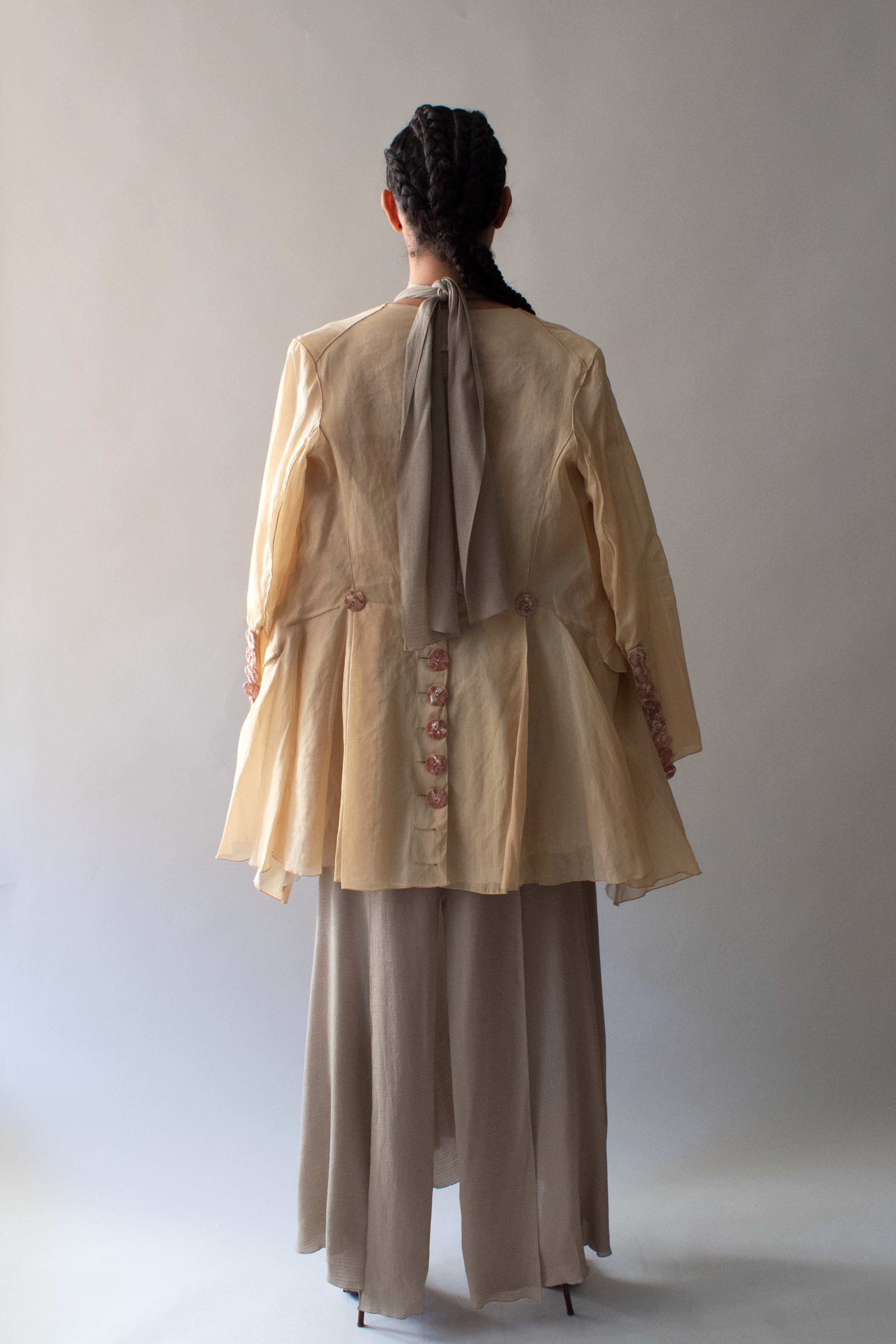 Jean Paul Gaultier 1994 Beige Organza Jacket