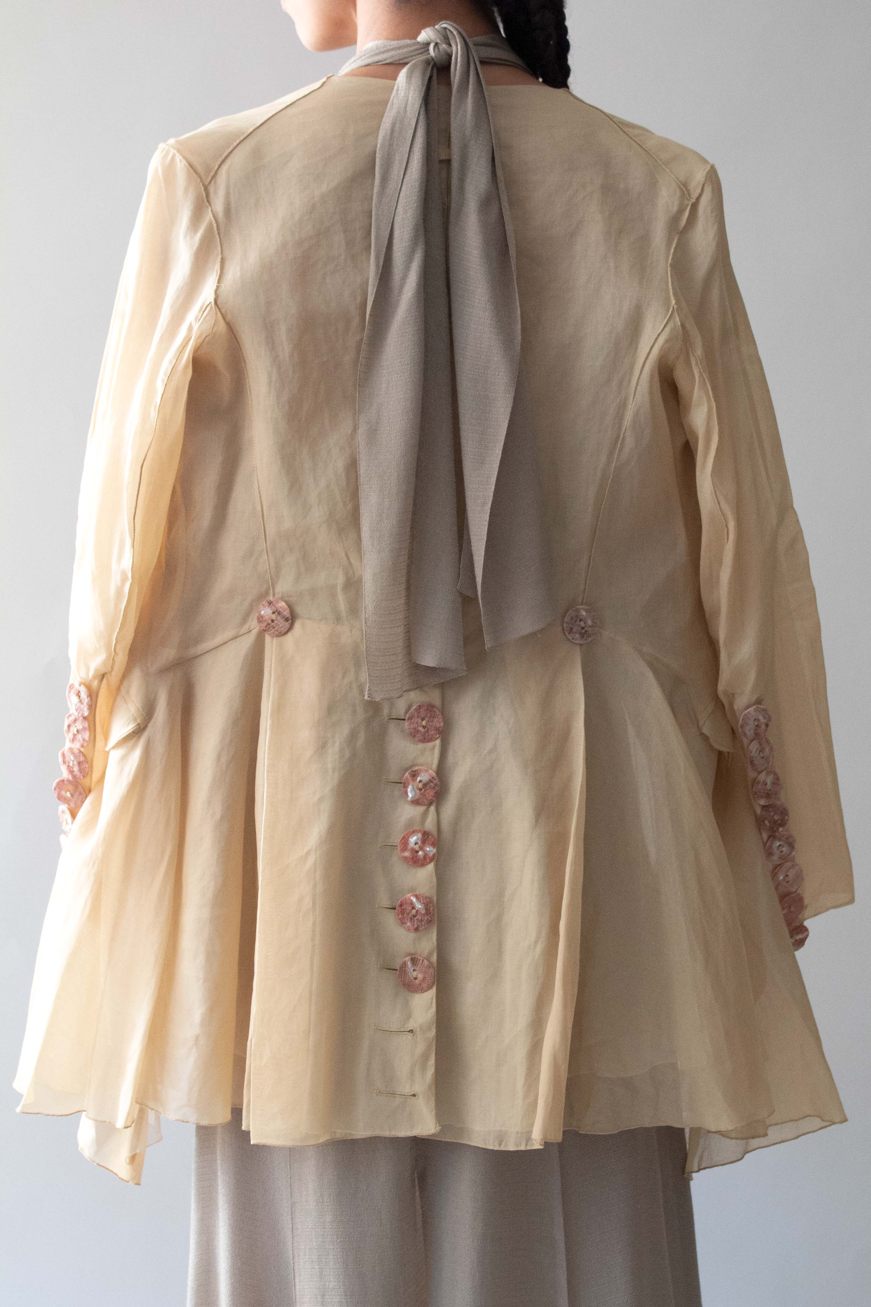 Jean Paul Gaultier 1994 Beige Organza Jacket