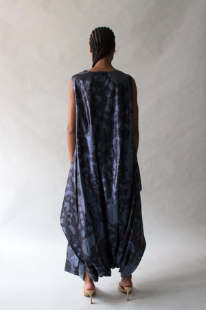 Issey Miyake Navy Printed Modular Jumpsuit
