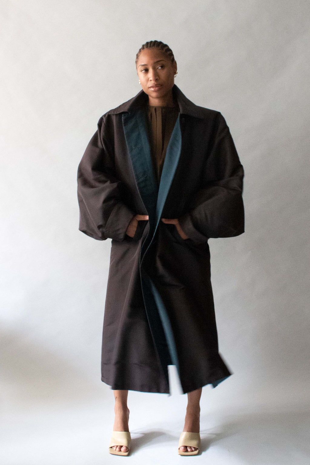 Yves Saint Laurent Couture Double Faced Satin Trench Coat