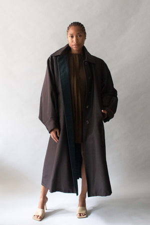 Yves Saint Laurent Couture Double Faced Satin Trench Coat