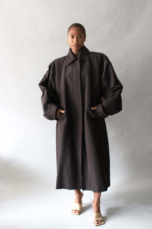 Yves Saint Laurent Couture Double Faced Satin Trench Coat