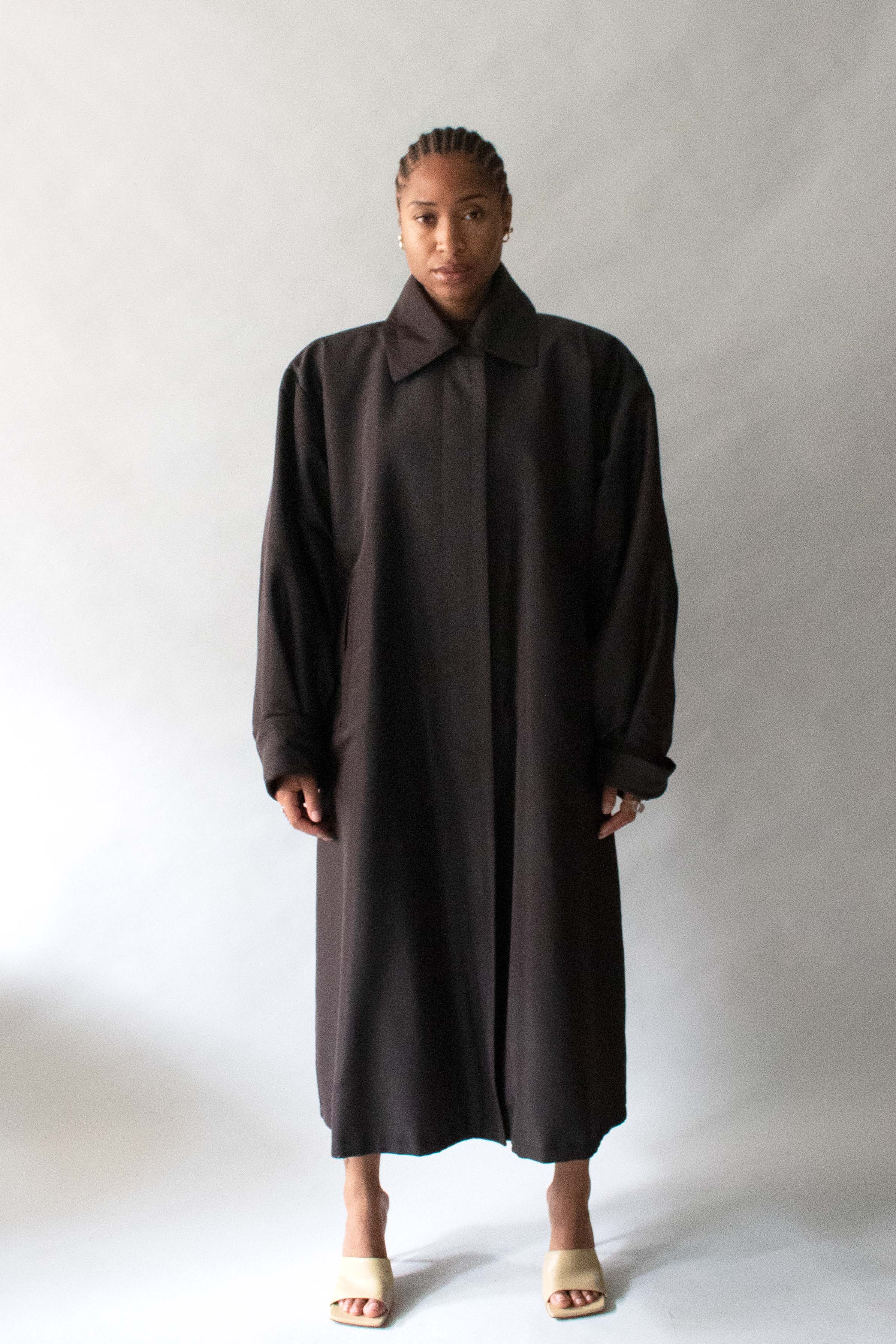 Yves Saint Laurent Couture Double Faced Satin Trench Coat