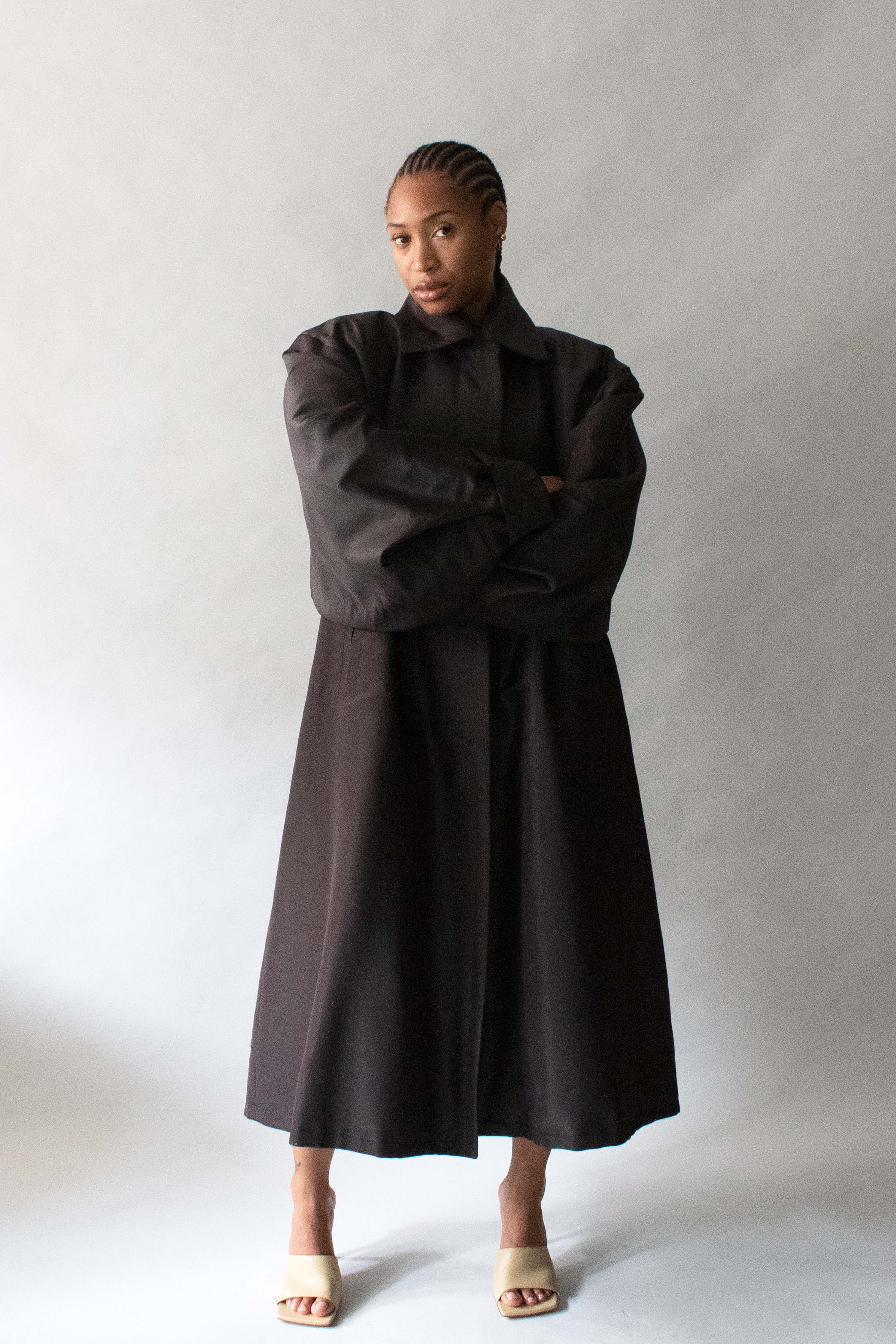 Yves Saint Laurent Couture Double Faced Satin Trench Coat
