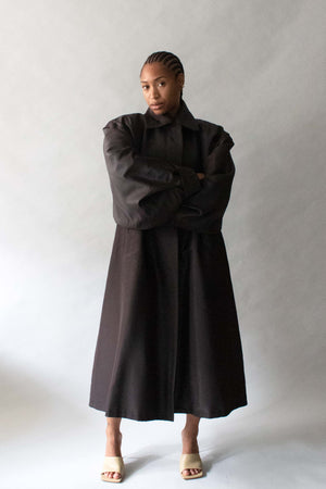Yves Saint Laurent Couture Double Faced Satin Trench Coat