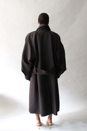 Yves Saint Laurent Couture Double Faced Satin Trench Coat