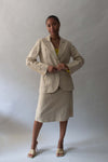 Hermes Beige Linen Skirt Set