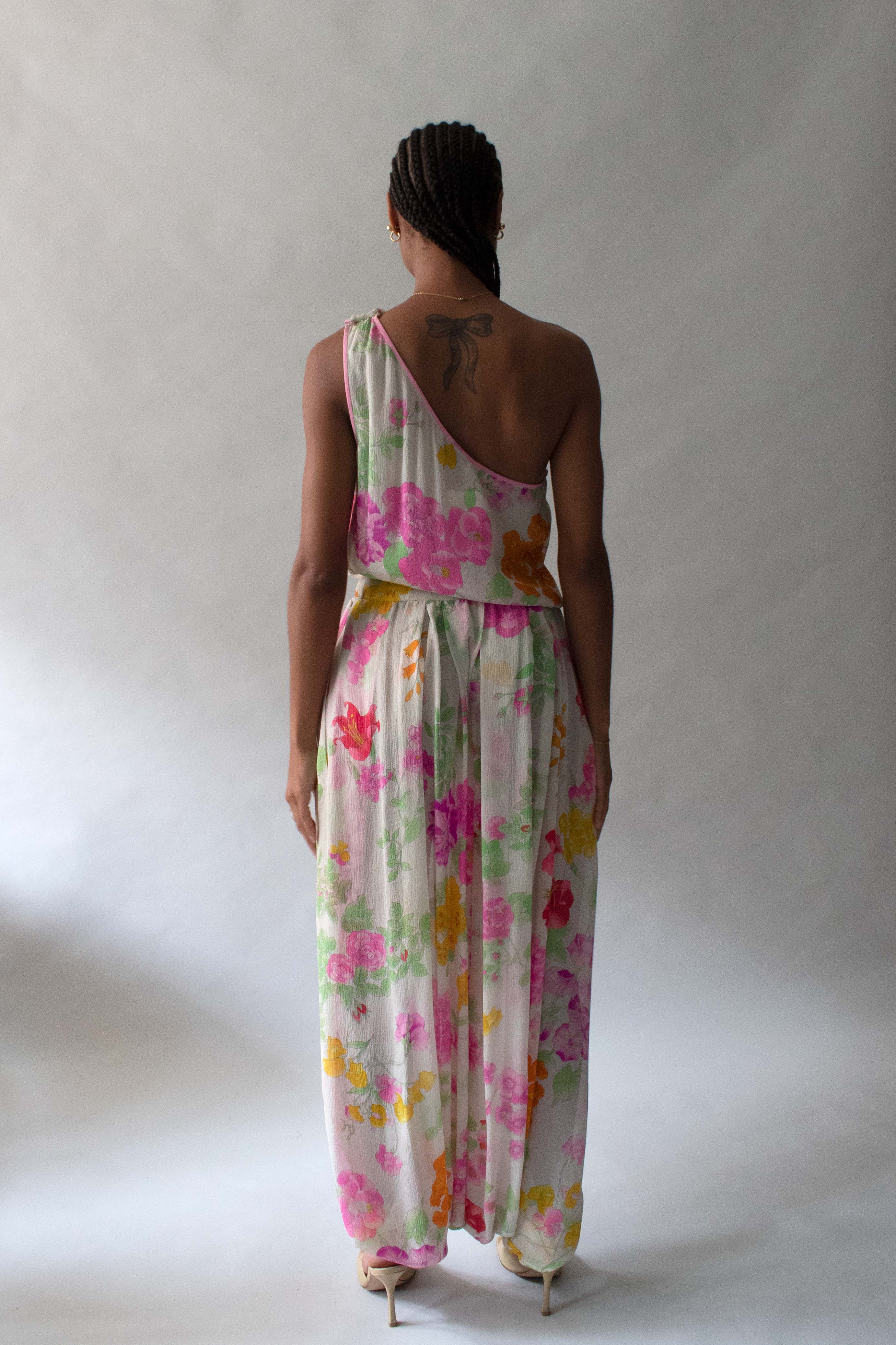 Leonard Floral Print Silk Chiffon Jumpsuit