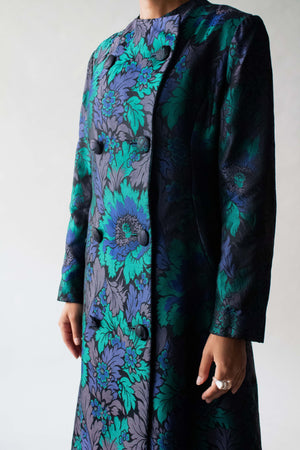 Arnold Scaasi Brocade Floral Coat