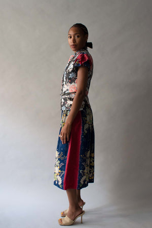 Celine by Phoebe Philo Floral Print Deadstock Leather Vest