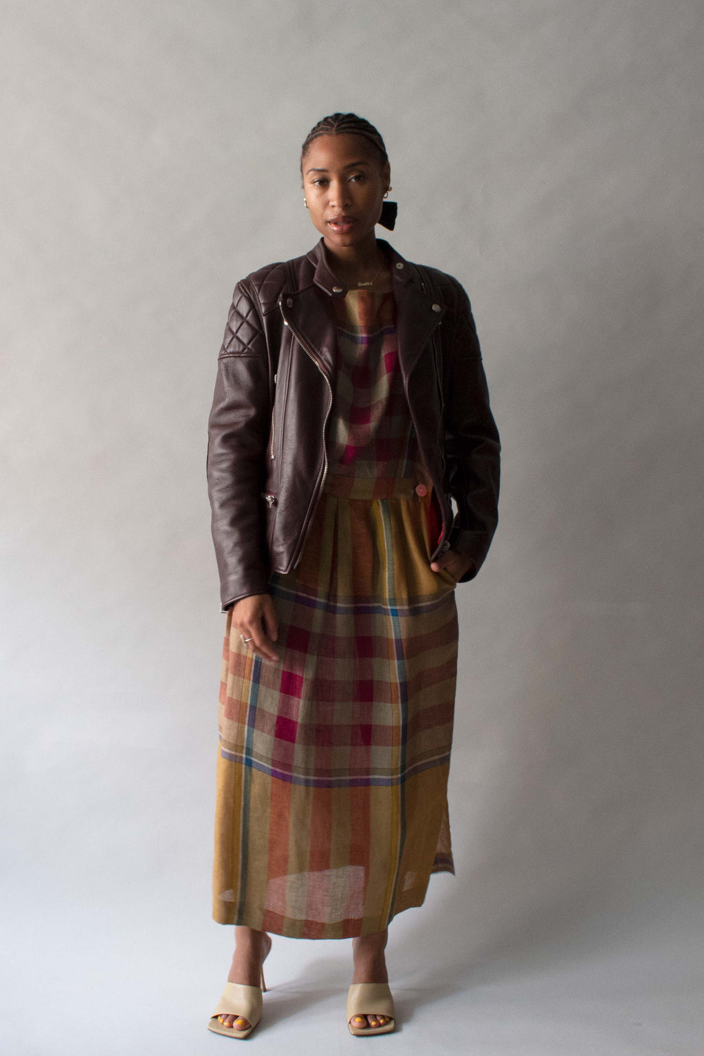 Celine by Phoebe Philo Burgundy Leather Biker Jacket