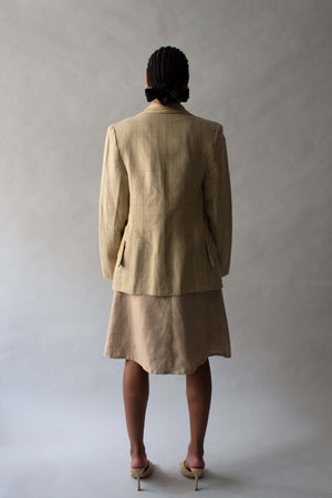 Christian Lacroix Brown Geometric Cotton Blazer