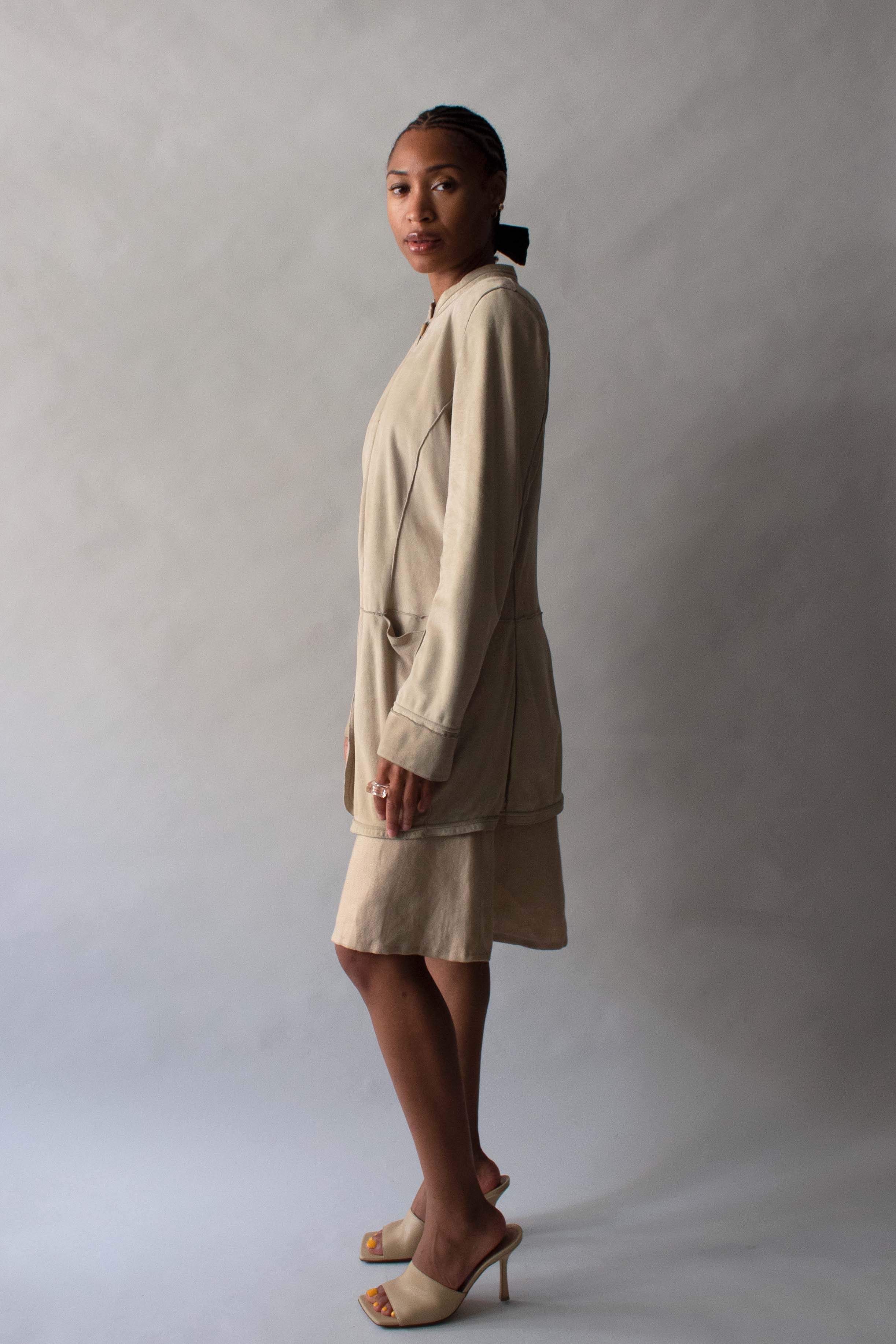 Giorgio Armani Cream Goat Suede Jacket