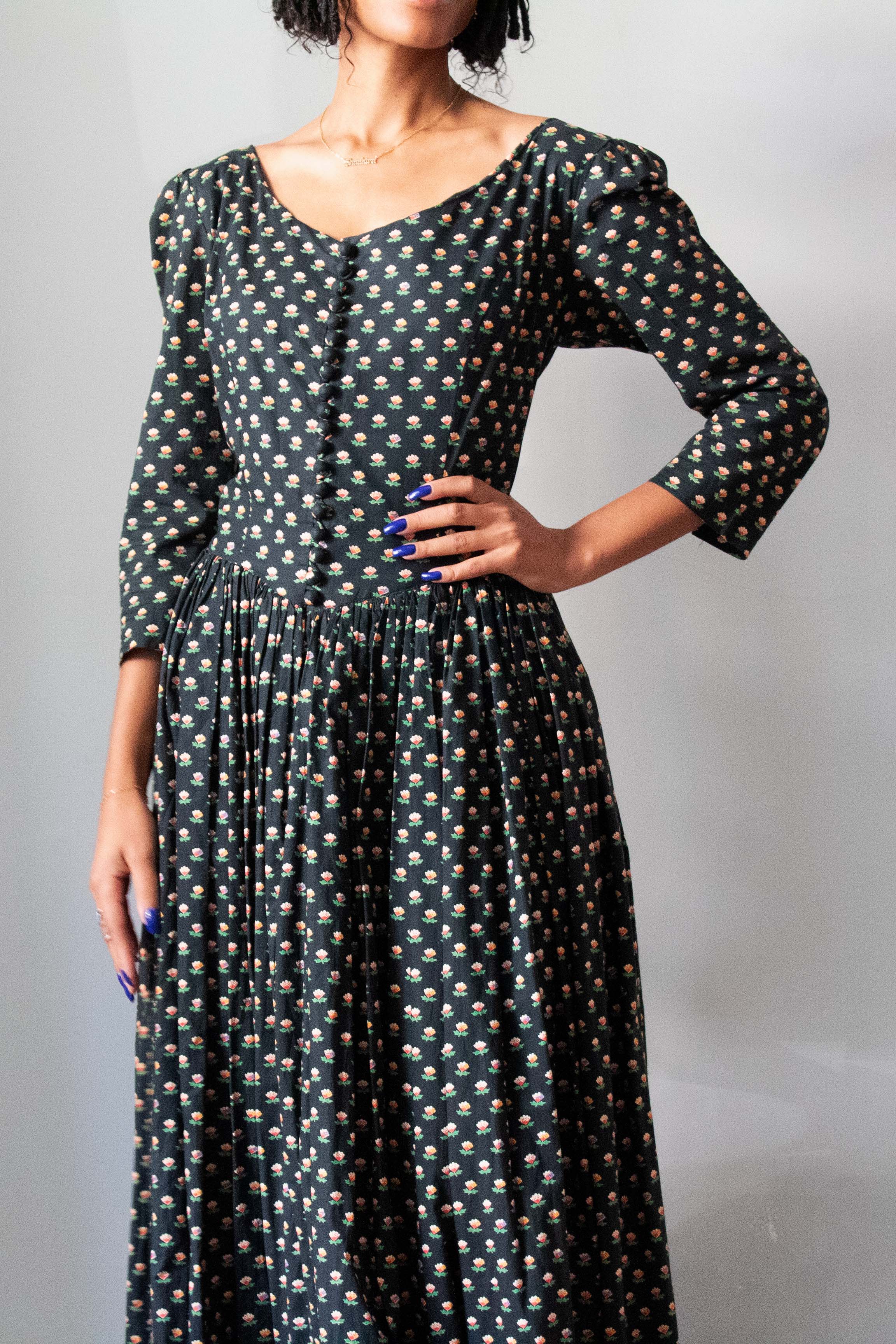 Louella Ballerino Printed Cotton Gown