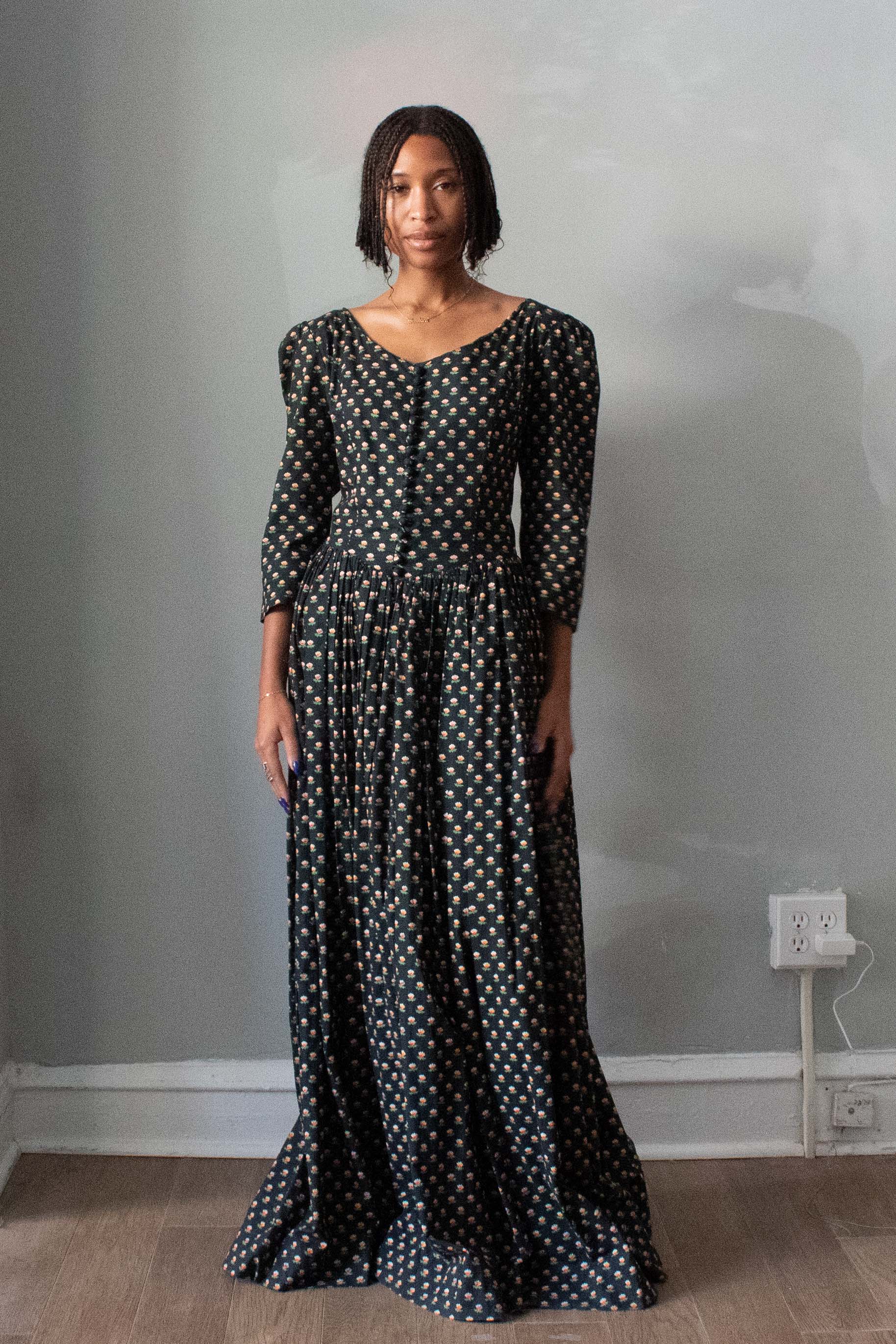 Louella Ballerino Printed Cotton Gown