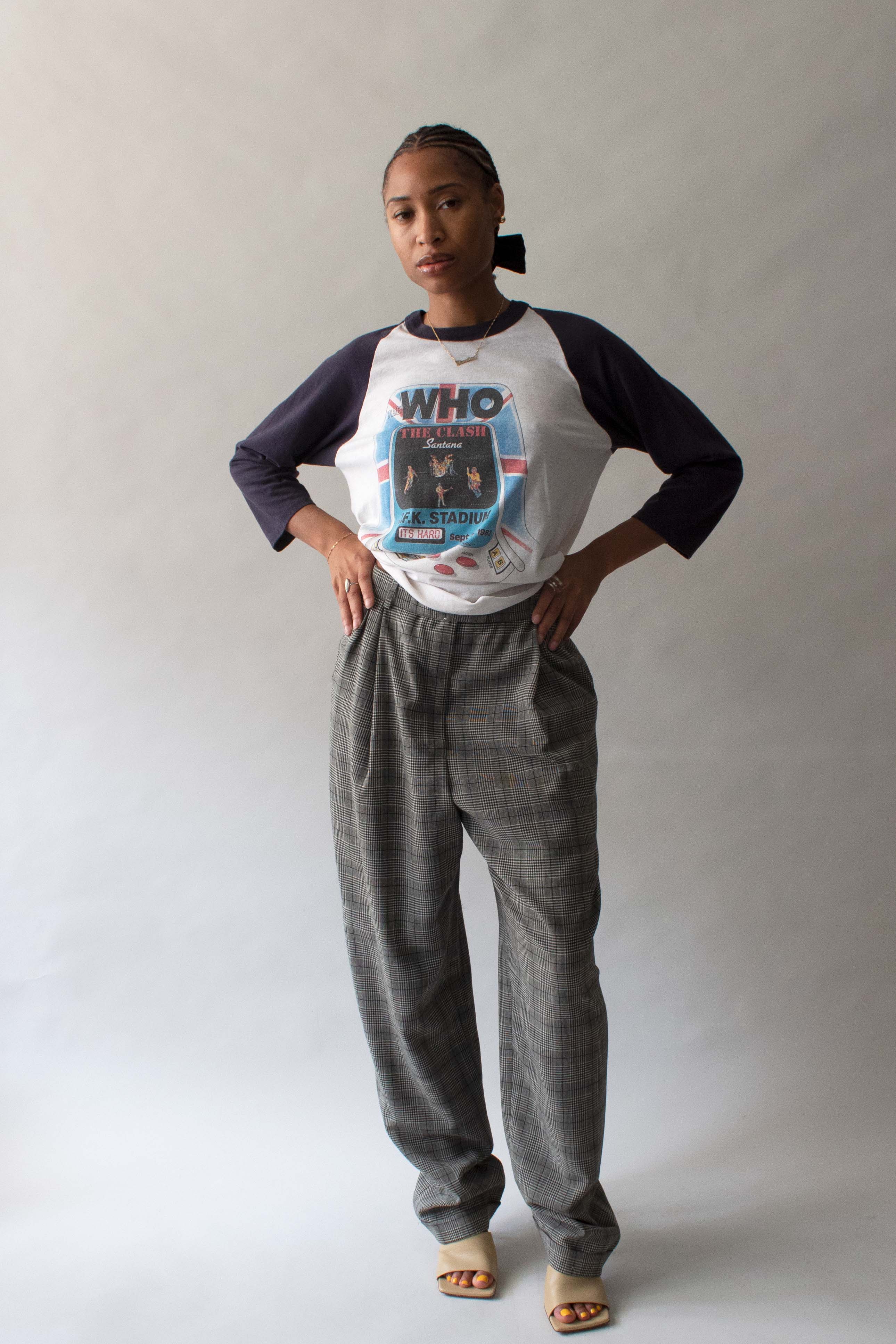Vintage "The Who/The Clash" Cotton Quarter sleeve T-shirt