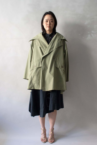Issey Miyake Windcoat Olive Nylon Trench – Moore Vintage Archive