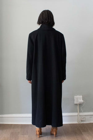 Alaïa Black Wool Trench Coat