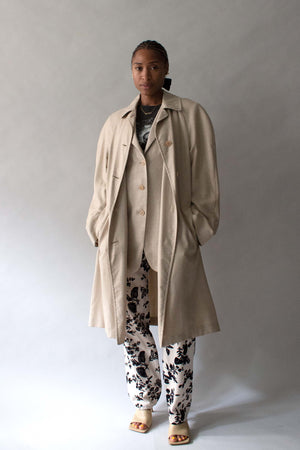Hermes Margiela Beige Cashmere Blend Trenchcoat