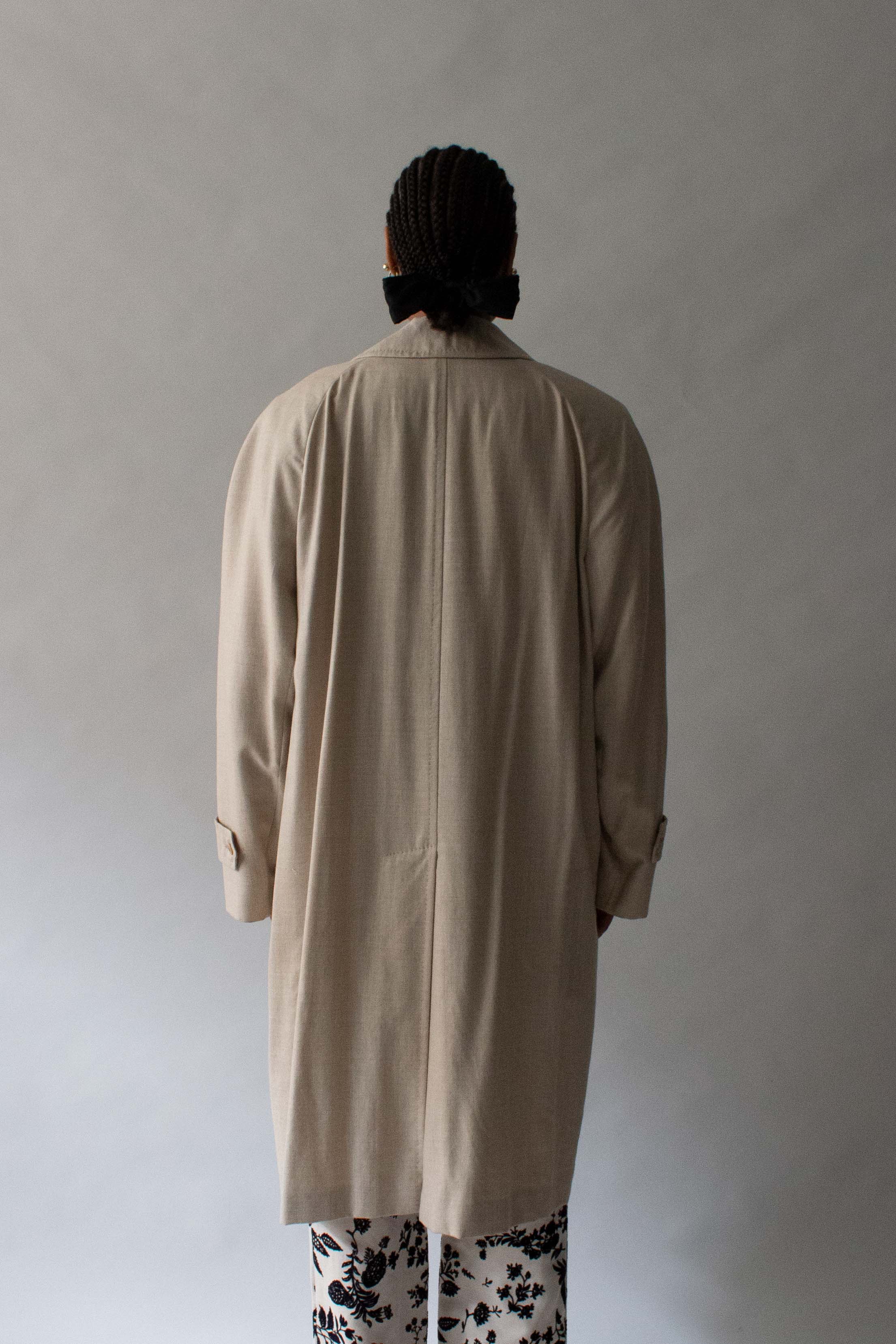 Hermes Margiela Beige Cashmere Blend Trenchcoat