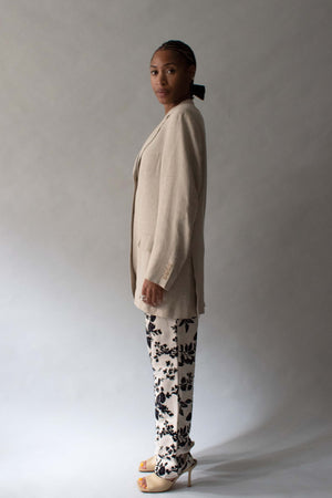 Hermes Margiela Beige Linen Blazer