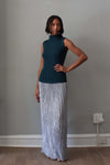 Issey Miyake Fete Teal Pleated Tank