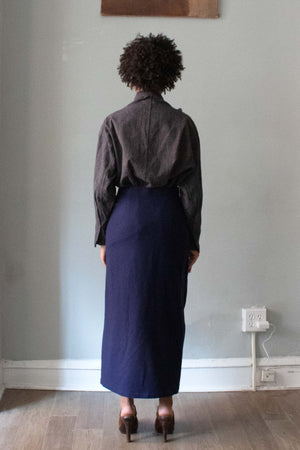 Issey Miyake Navy Blue Skirt